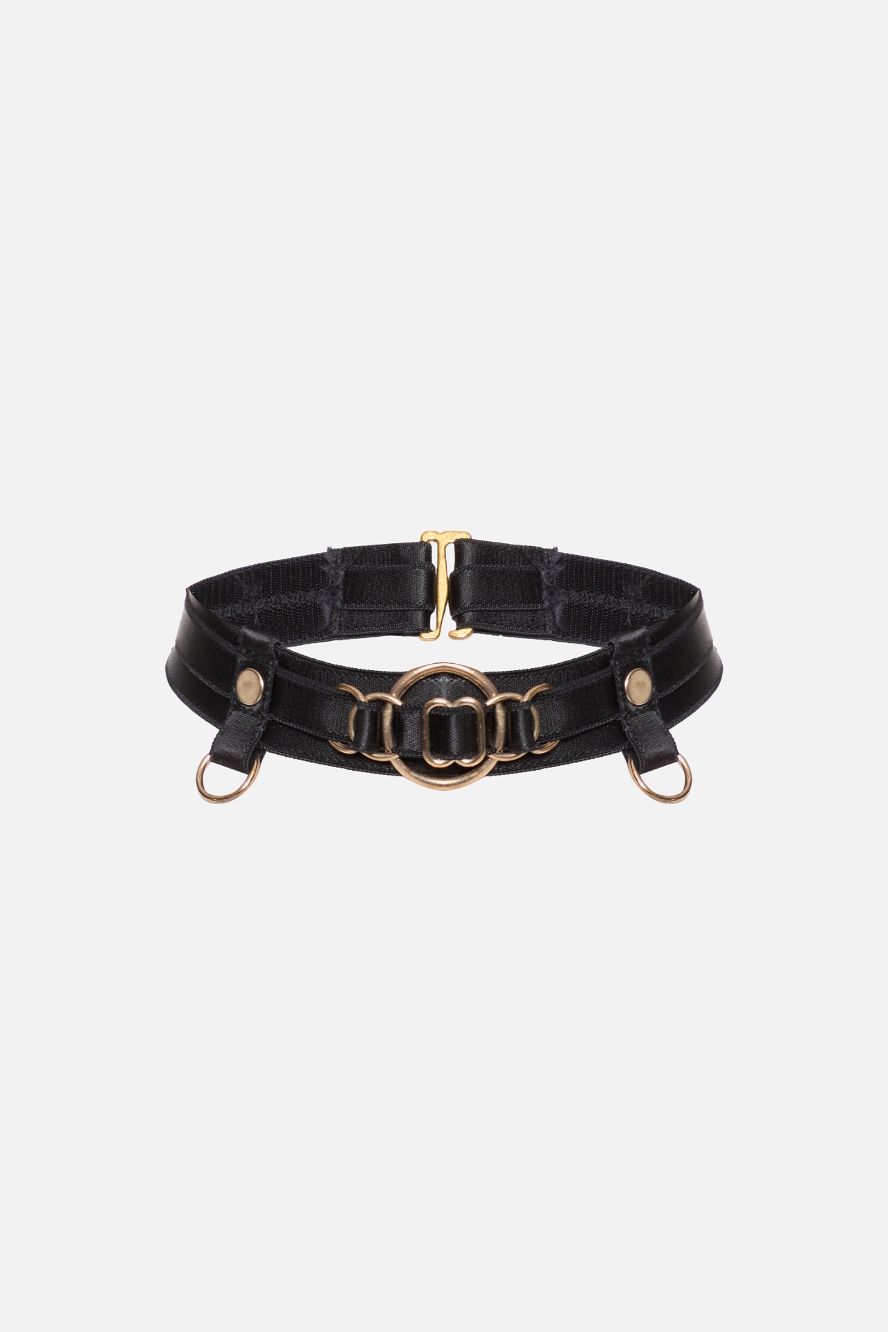 Signature Choker with rings (Black)